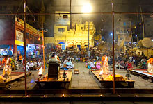 Night time Arti Ceremony at Dasaswamedh Ghat